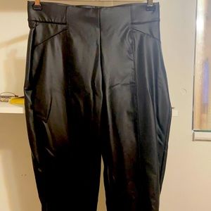 Gucci flared leather trousers .